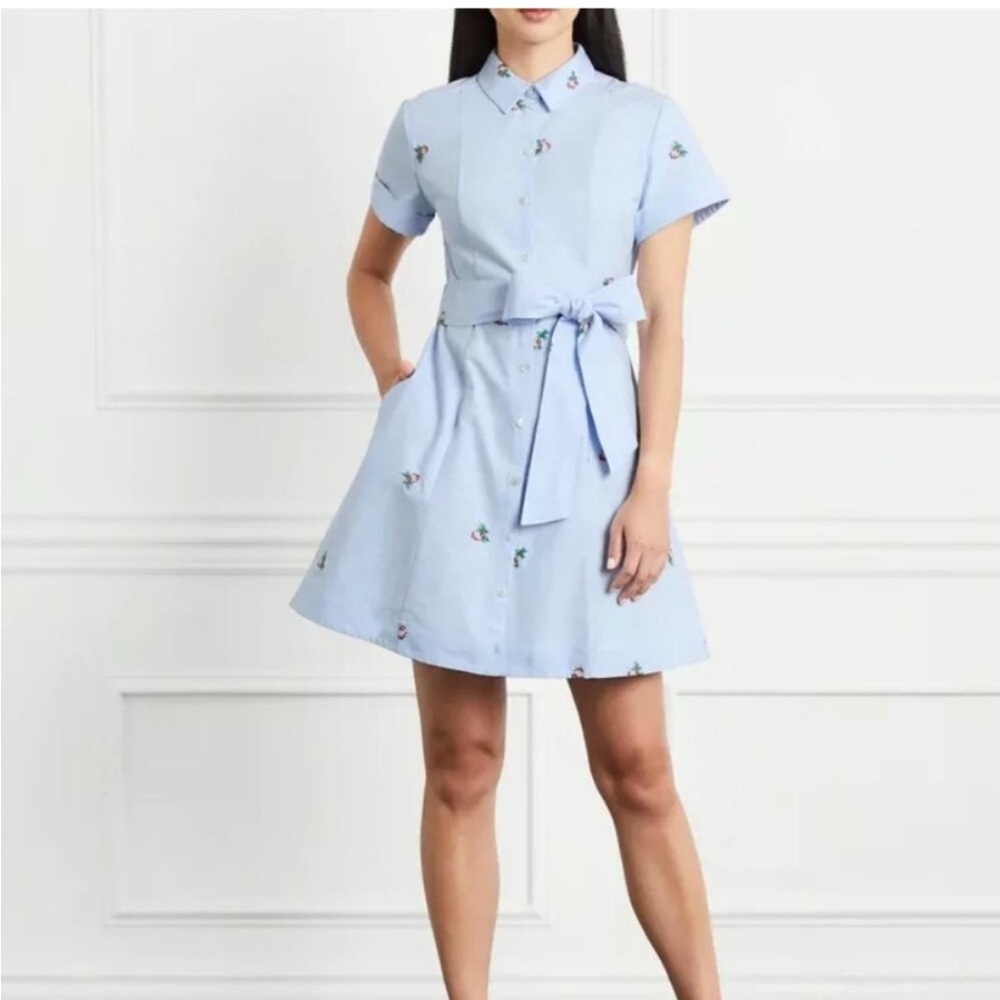 Hill House Light Blue Floral Dress